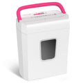 Bonsaii 6-Sheet Cross-Cut Paper Shredder for Home Office Use, White+Pink (C277-B )