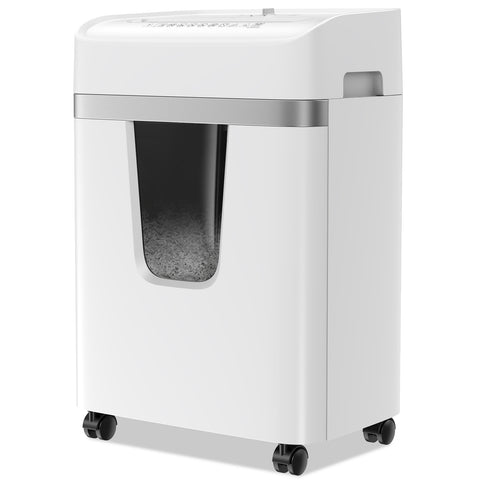 Bonsaii Paper Shredder 12-Sheet, P-4 Cross-Cut, Shreds CD/Paper/Credit Cards/Staples, 20L Bin, 15-Min Continuous Run, for Office and Home, C282-A