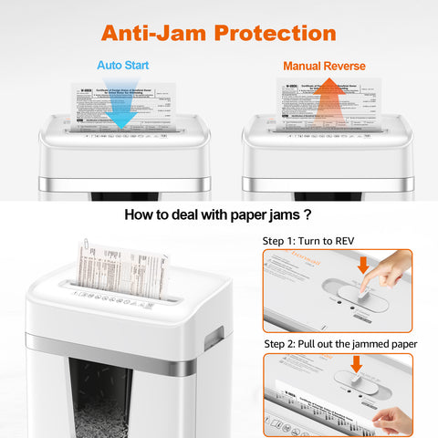Bonsaii Paper Shredder 12-Sheet, P-4 Cross-Cut, Shreds CD/Paper/Credit Cards/Staples, 20L Bin, 15-Min Continuous Run, for Office and Home, C282-A