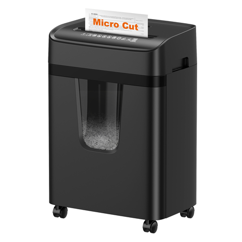 Bonsaii Micro-Cut Paper Shredder | 12-Sheet Capacity, P-4 High Security, 30-Minute Continuous Runtime | Smart Protection for Home & Office（C282-B）