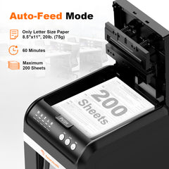 Bonsaii C283-A New Version AutoFeed Shredder | 200-Sheet Auto-Feed & 1
