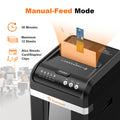 Bonsaii Paper Shredder 200-Sheet Auto-Feed Commercial Shredder | Heavy Duty 60-Min Nonstop and Independent Manual 12-Sheet Inlet,  8.1-Gallon Bin, P-4 Security Micro-Cut Shredder, C283-A