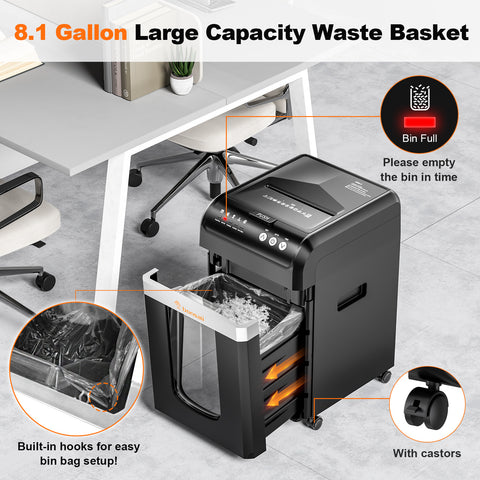 Bonsaii C283-A AutoFeed Shredder | 200-Sheet Auto-Feed & 12-Sheet Manu