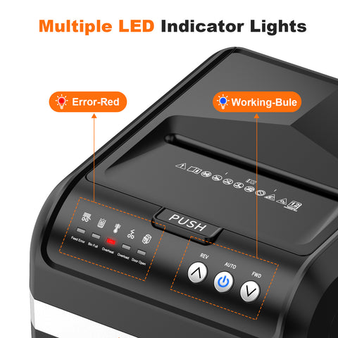 Bonsaii C283-A AutoFeed Shredder | 200-Sheet Auto-Feed & 12-Sheet Manual Micro-Cut Shredder