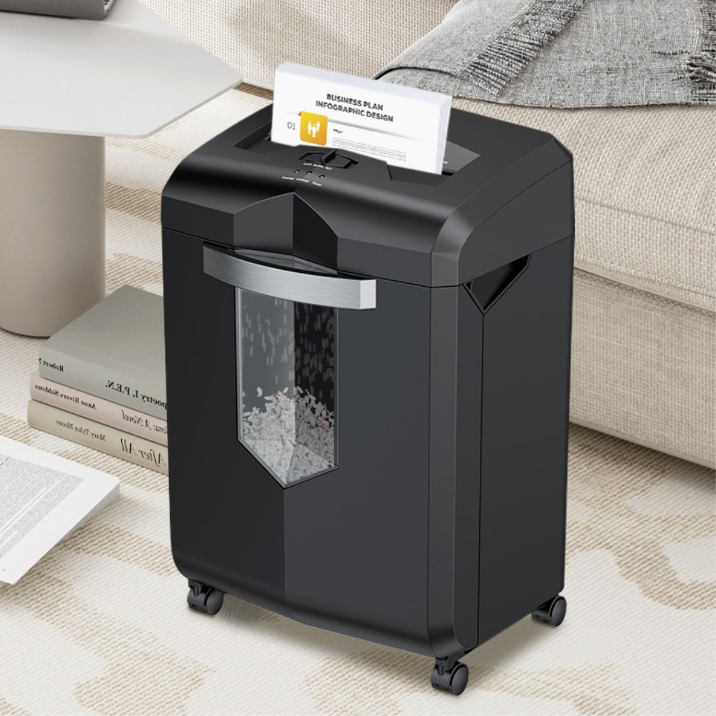 Bonsaii 14-Sheet Micro-Cut Paper Shredder 60 Minutes Credit Cards Heavy Duty Shredder for Home Office Use (BS-149D)