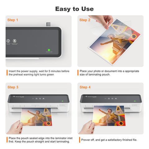 Bonsaii A4 Laminator L421-A with ABS Function, White