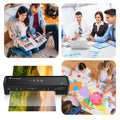 Bonsaii A4 Laminator Machine with Laminating Sheets Thermal Laminator for Home Office School, Black