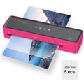 Bonsaii A4 Laminator 9 inch Laminator Machine with Laminating Sheets,Pink & Black