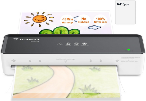 Bonsaii A4 Laminator L421-A with ABS Function, White