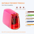 Bonsaii Electric & Battery Pencil Sharpener for Home, Office, School Use, Pink (P100-A)