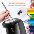 Bonsaii Heavy Duty Electric Pencil Sharpener with Six Size Dial, Black (P110-A)