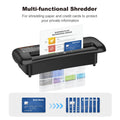 Bonsaii Paper Shredder, 6mm Strip Cut, Up to 6 Sheets, Compatible with 28-42cm Bins, Shreds Paper & Credit Cards, Overheat Protection, 3 Modes, S119-A
