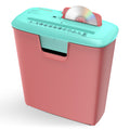 Bonsaii 8-Sheet Strip Cut Paper Shredder with 3.4 Gallons Wastebasket, Pink & Green (S120-C)