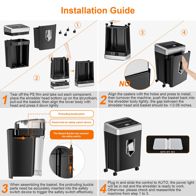Bonsaii shredder maintenance checklist infographic