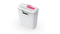Bonsaii 8-Sheet StripCut Home Office Shredder, CD/Credit Card Shredder Machine with Overheat Protection, Color White+Pink, S120-C