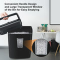 Bonsaii C209-D 10-Sheet Cross-Cut Credit Card Paper Shredder for Home Office Use, 5.5-Gallon Wastebasket with Transparent Window