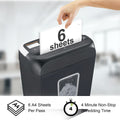 Bonsaii 6-Sheet Cross Cut Paper Shredder Home Office Use Shredder with Handle C237-B